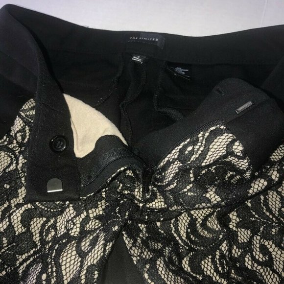 The Limited Black Lace Panel Front Skinny Pant 2 - Picture 8 of 11